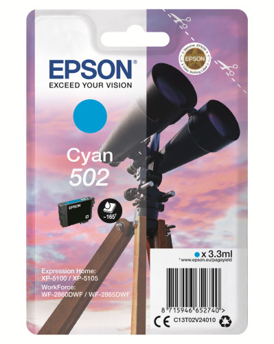 Epson tintapatron, 502, cián