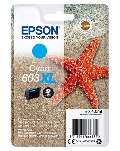 Epson cián 603XL tintapatron