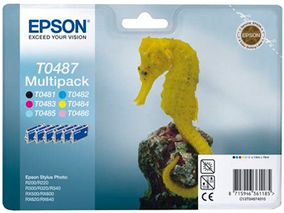 Epson fekete + színes tintapatron, 6-colours T0487