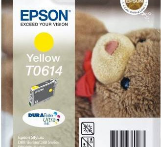 Epson sárga tintapatron, 1 darab, T0614, DURABrite Ultra tinta