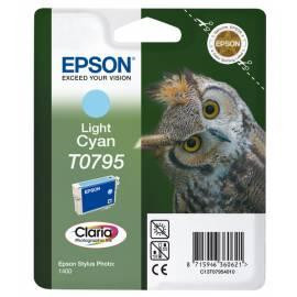 Epson világos cián tintapatron, 1 darab, T0795, Claria fotó tinta