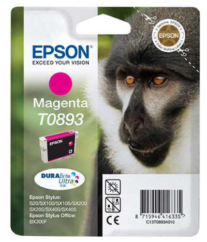 Epson bíbor tintapatron, 1 darab, T0893, DURABrite Ultra tinta