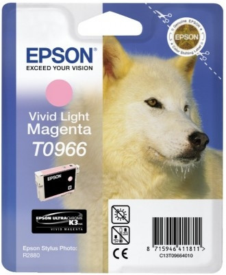 Epson világosbíbor tintapatron, 1 darab, T0966, Vivid