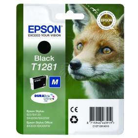 Epson fekete tintapatron, 1 darab, T1281, DURABrite Ultra tinta