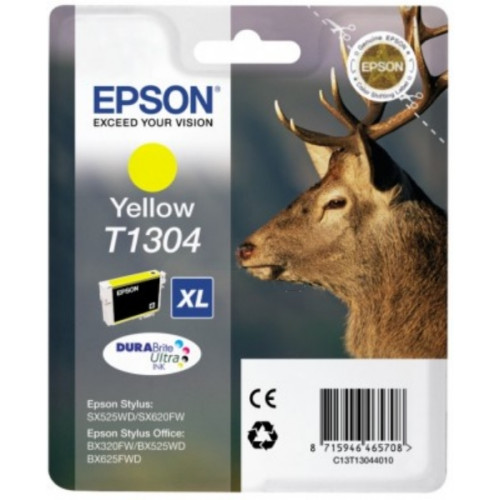 Epson sárga tintapatron, 1 darab, T1304, DURABrite Ultra tinta