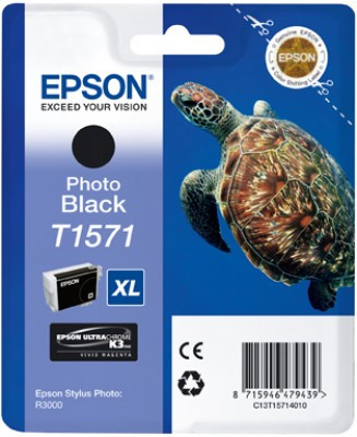 Epson fotó fekete tintapatron, T1571