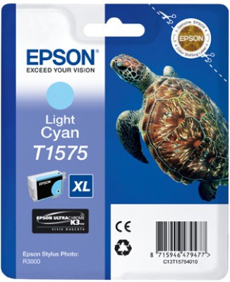 Epson világos cián tintapatron, T1575