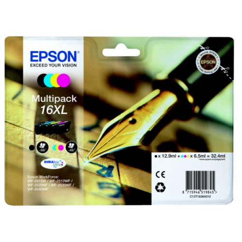 Epson fekete + színes tintapatron, 16XL