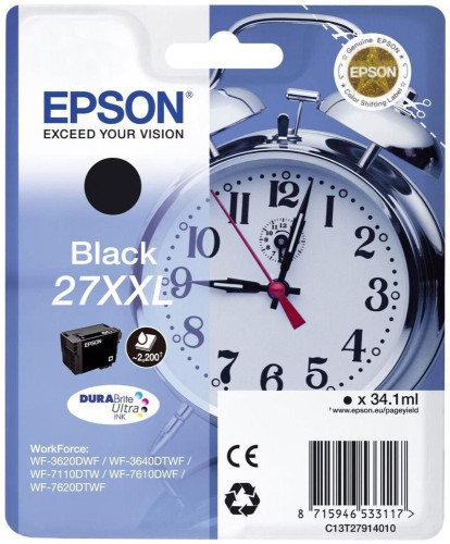 EPSON Singlepack Black 27XXL DURABrite Ultra Ink