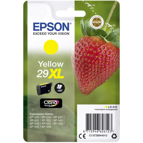 Epson tintapatron Singlepack Yellow 29XL Claria Home Ink