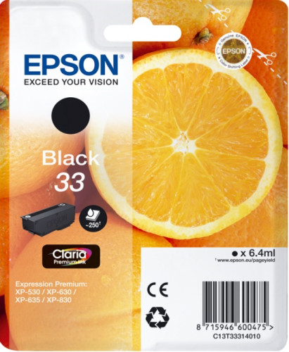 Epson tintapatron Singlepack Black 33 Claria Premium Ink