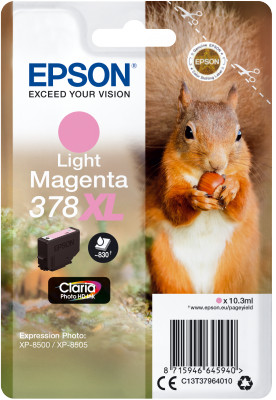 EPSON Singlepack Light Magenta 378XL Claria Photo HD Ink