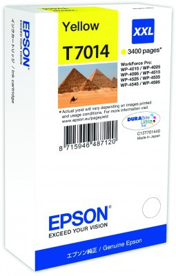 Epson sárga tintapatron, XXL, T7014