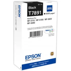   Epson fekete tintapatron, XXL, T7891, WF-5000 sorozathoz, 4.000 oldal