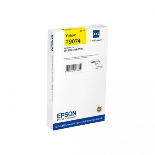 Epson sárga tintapatron, XXL, T9074, 7.000 oldal