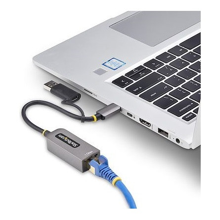 StarTech USB-C TO ETHERNET ADAPTER WITH USB-A DONGLE 6IN/15CM CABLE