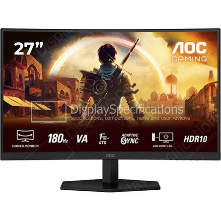 AOC C27G42E 27" ívelt VA LED gaming monitor fekete-piros 180Hz