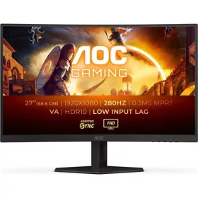   AOC Ívelt Gaming 280Hz monitor 27" C27G4ZXE, 1920x1080, 16:9, 300cd/m2, 0,3ms, 2xHDMI/DisplayPort, HDR10