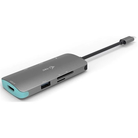 i-Tec Metal Nano Docking Station 9-port USB-C dokkoló szürke