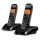 MOTOROLA S1202 DUO telefon készülék (vezeték nélküli, kijelző, 2 kézibeszélő, DECT) FEKETE