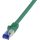 LogiLink Ultraflex RJ45 CAT6A S/FTP -> RJ45 CAT6A S/FTP M/M adatkábel 0.25m zöld