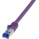 LogiLink Ultraflex RJ45 CAT6A S/FTP -> RJ45 CAT6A S/FTP M/M adatkábel 0.25m lila