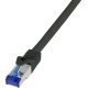 LogiLink Ultraflex RJ45 CAT6A S/FTP -> RJ45 CAT6A S/FTP M/M adatkábel 1.5m fekete