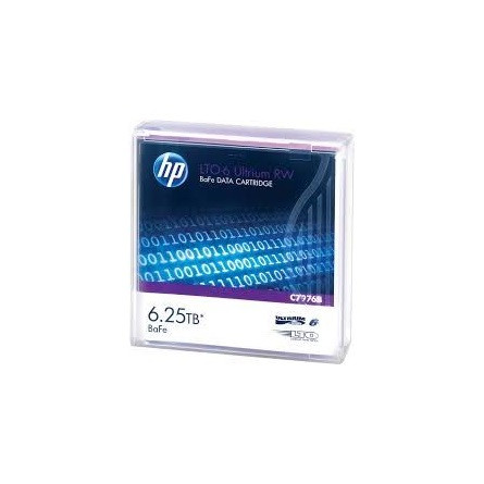 HP Data Cartridge LTO-6 - Labeled - 20 Pack - 2.50 TB (Native) / 6.25 TB (Compressed) - 846 m Tape Length 2,5TB adatkaze