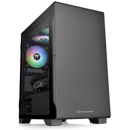 Thermaltake S100 TG táp nélküli ablakos MT Mini Tower számítógépház fekete