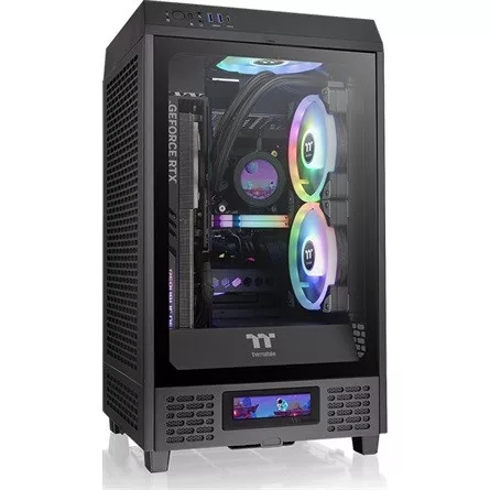Thermaltake The Tower 200 táp nélküli ablakos MT Mini Tower számítógépház fekete