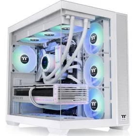   Thermaltake View 380 TG ARGB Snow táp nélküli ablakos Mid Tower számítógépház fehér