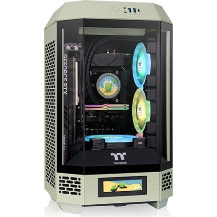 Thermaltake The Tower 250 Matcha Green táp nélküli ablakos Mini-ITX számítógépház zöld
