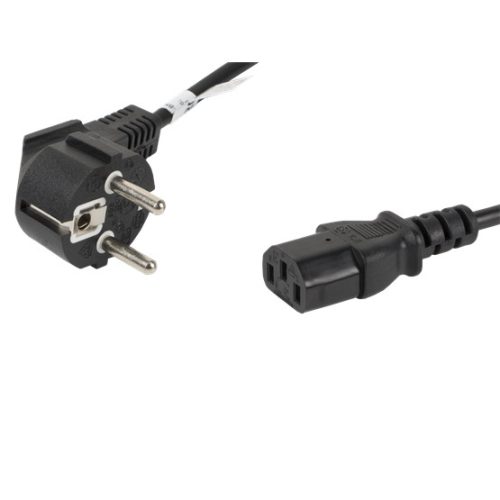 Lanberg CEE 7/7->IEC 320 C13 tápkábel 1,8 m, fekete