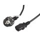 Lanberg KAB Lanberg CEE 7/7 - IEC 320 C13 tápkábel - 3m - fekete