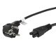 Lanberg CEE 7/7 (Mickey)->IEC 320 C5 tápkábel, 1,8 m, VDE, fekete