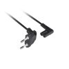Lanberg CEE 7/16 -> IEC 320 C7 tápkábel, 3 m, könyök (derékszögű), VDE, fekete