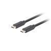 Lanberg USB-C (M/M) 3.1 Gen 2 kábel, 0,5 m, 10 Gb/s PD 100W fekete