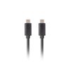 Lanberg USB-C (M/M) 3.1 Gen 2 kábel, 0,5 m, 10 Gb/s PD 100W fekete