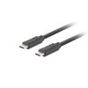 Lanberg USB-C (M/M) 3.1 Gen 2 kábel, 1,8 m, 10 Gb/s PD 100W fekete