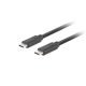 Lanberg USB-C (M/M) 3.1 Gen 2 kábel, 1,8 m, 10 Gb/s PD 100W fekete