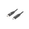 Lanberg USB-C (M/M) 2.0 kábel, 1,8 m, Quick Charge 4.0 ,fekete