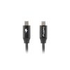 Lanberg USB-C (M/M) 2.0 kábel, 1,8 m, Quick Charge 4.0 ,fekete