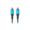 Lanberg USB-C (M/M) 4.0 kábel 2 m, 240W 8K 60 Hz, fekete-kék