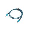 Lanberg USB-C (M/M) 4.0 kábel 2 m, 240W 8K 60 Hz, fekete-kék