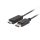 Lanberg DisplayPort (M) v1.1->HDMI (M) kábel, 1,8 m, fekete