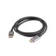Lanberg DisplayPort (M)->HDMI (M) kábel 1,8 m, 4K, fekete-ezüst