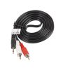 Lanberg minijack 3,5 mm (M) 3 pólus->2x RCA (cinch) (M) kábel, 2 m