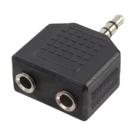   LogiLink Jack stereo 3,5mm (3pin) -> 2db Jack stereo 3,5mm (3pin) M/F adapter fekete