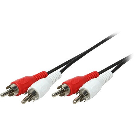 LogiLink 2db RCA -> 2db RCA M/M audio kábel 2.5m fekete