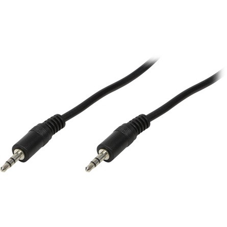 LogiLink Jack stereo 3,5mm (3pin) -> Jack stereo 3,5mm (3pin) M/M audio kábel 1m fekete